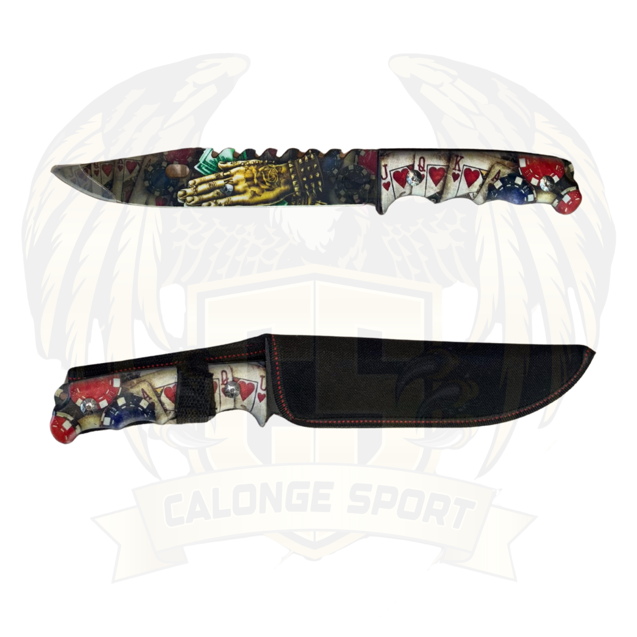 Cuchillo Táctico Poker Skull – Estilo Casino