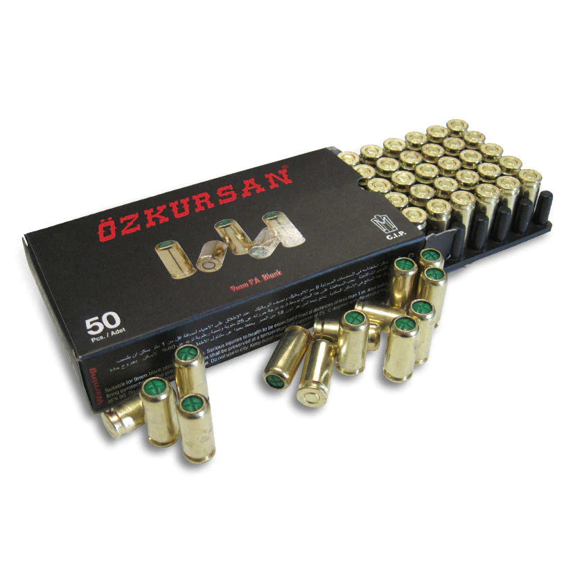 Munición de Fogueo Ozkursan 9mm – Caja x50 und (Pistola)