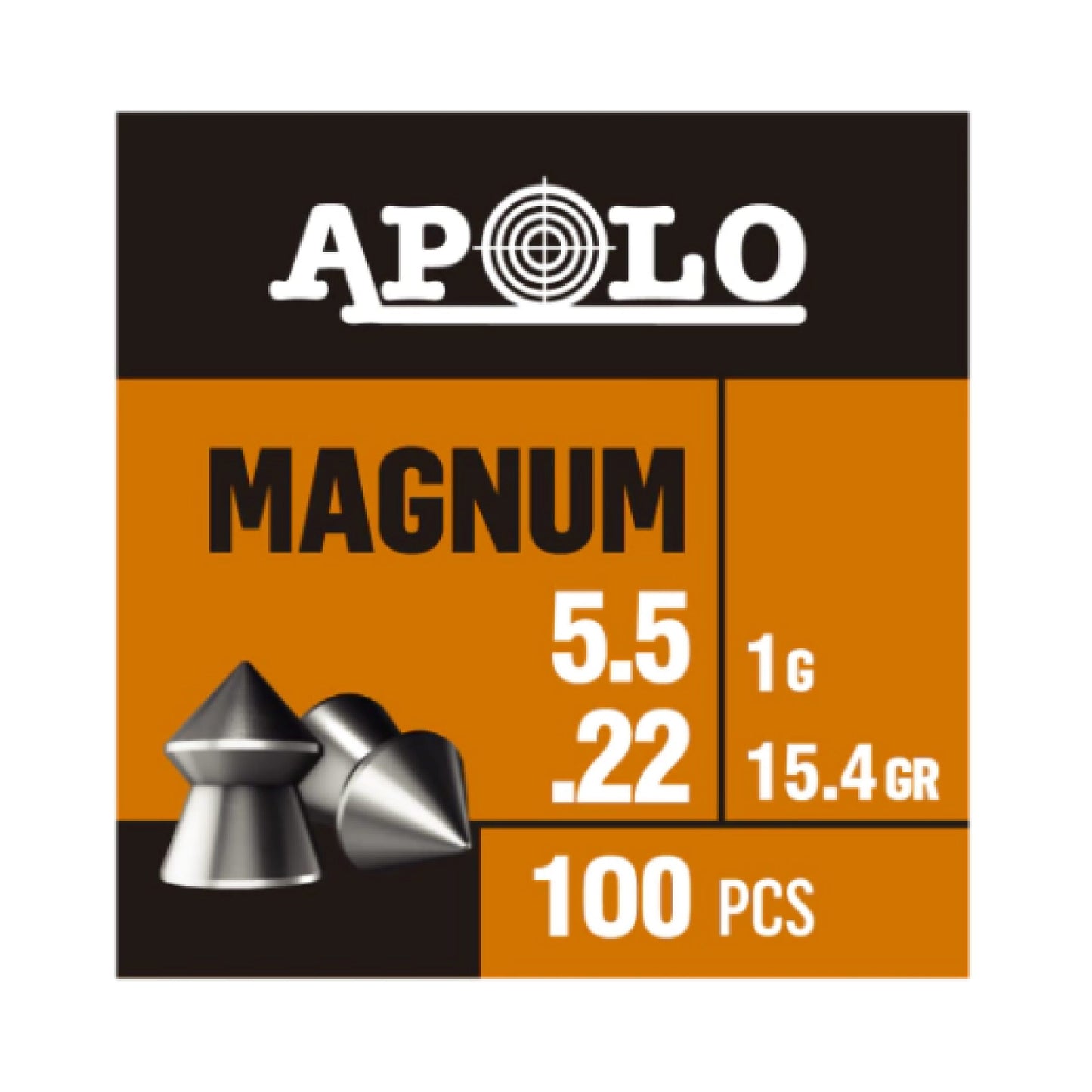 DIABOLOS APOLO MAGNUM .22X100 15GR