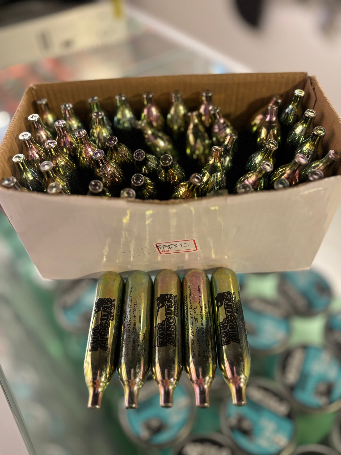 CAJA DE PIPETAS FULL AIRGUNS CO₂ 12g – x50