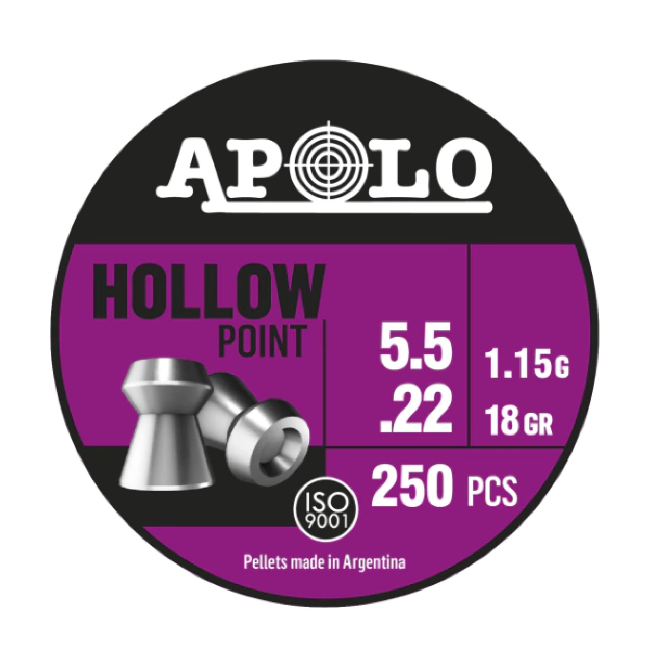 DIABOLOS APOLO APOLO HOLLOW POINT CAL. .22X250 18GR