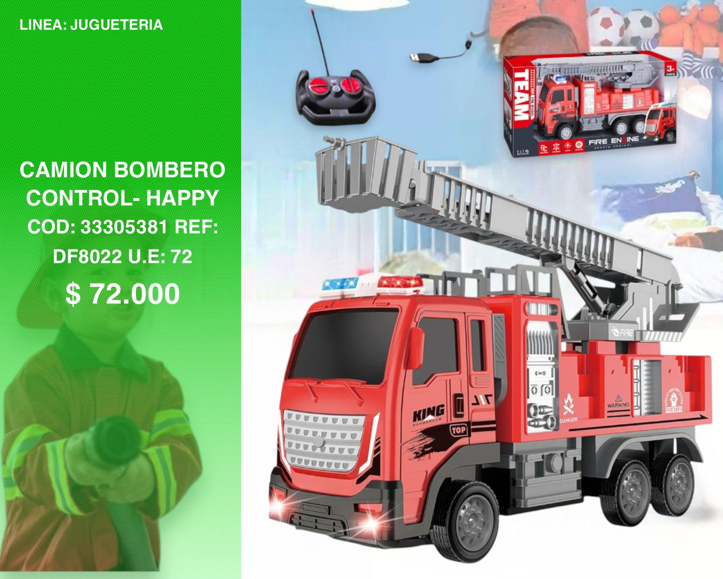 Camion bombero control