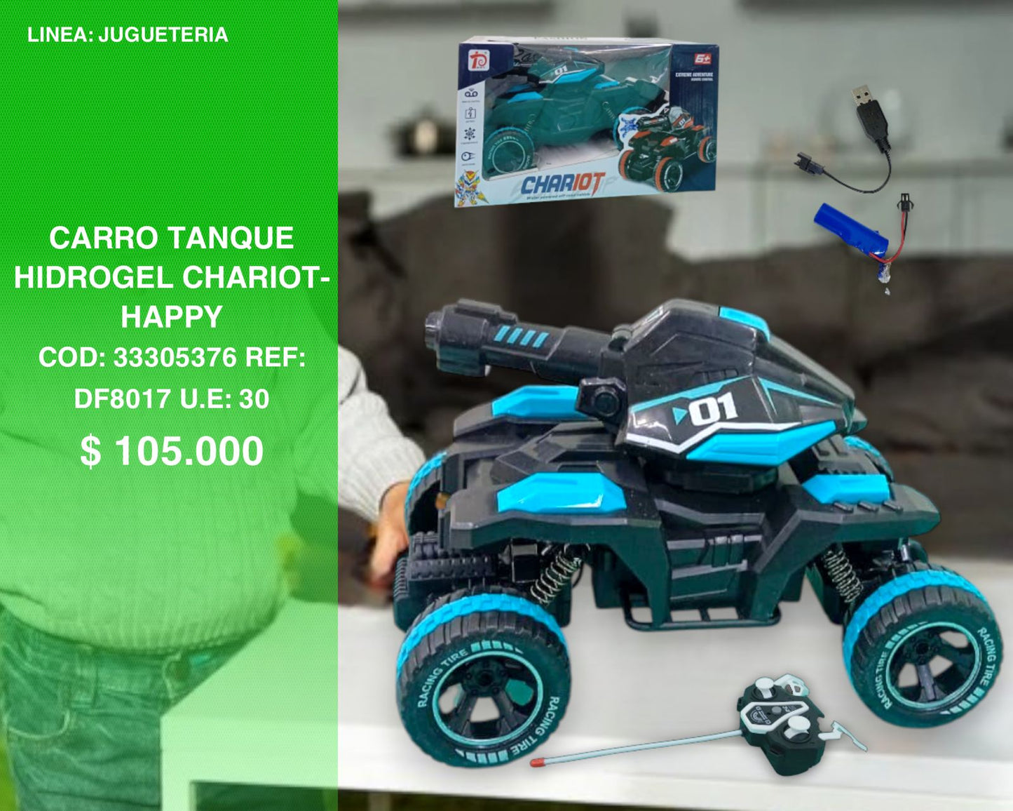 Carro tanque hidrogel chariot