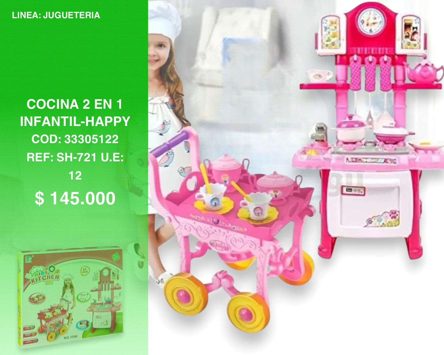 Cocina 2 en 1 infantil