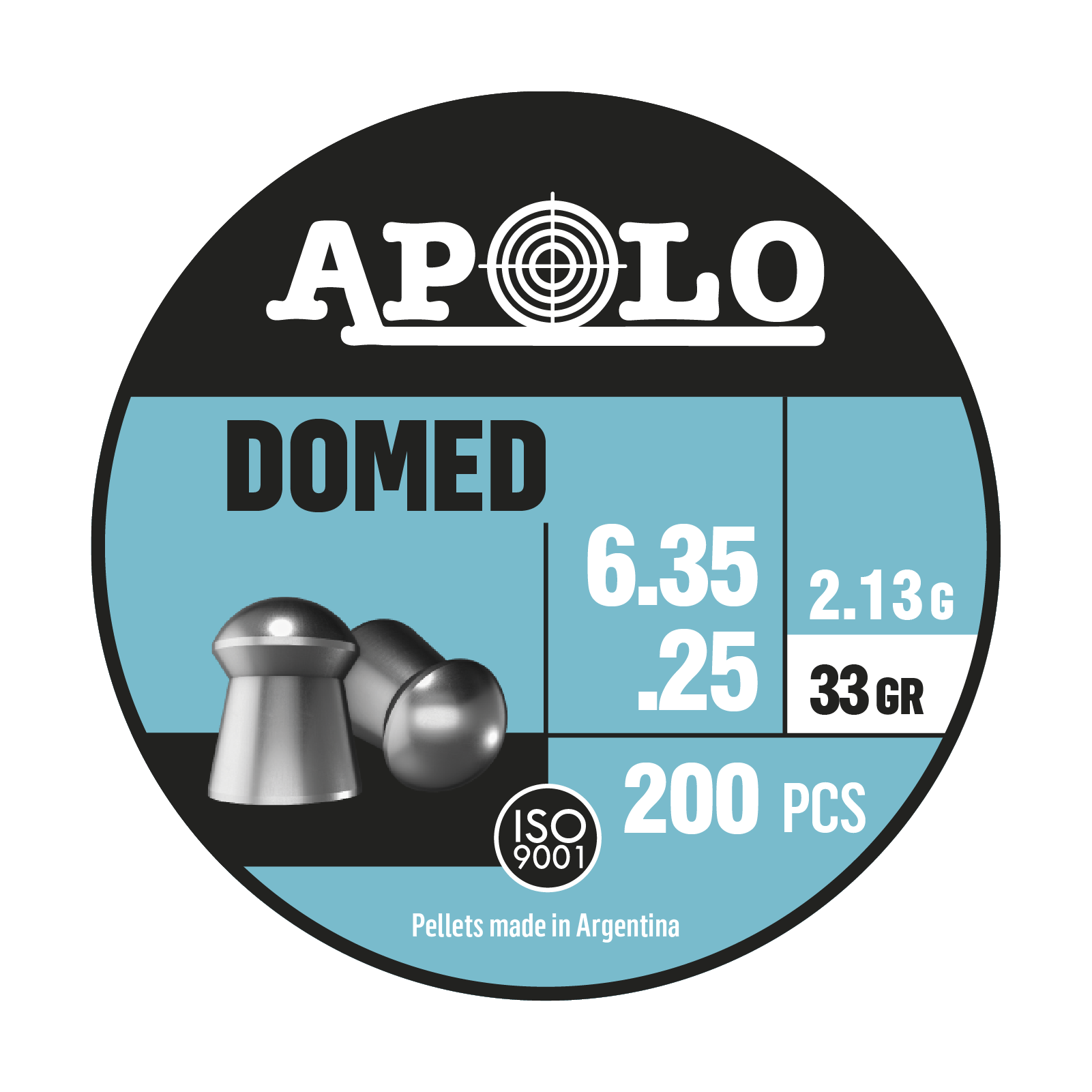 DIABOLOS APOLO DOMED .25X200 33GR
