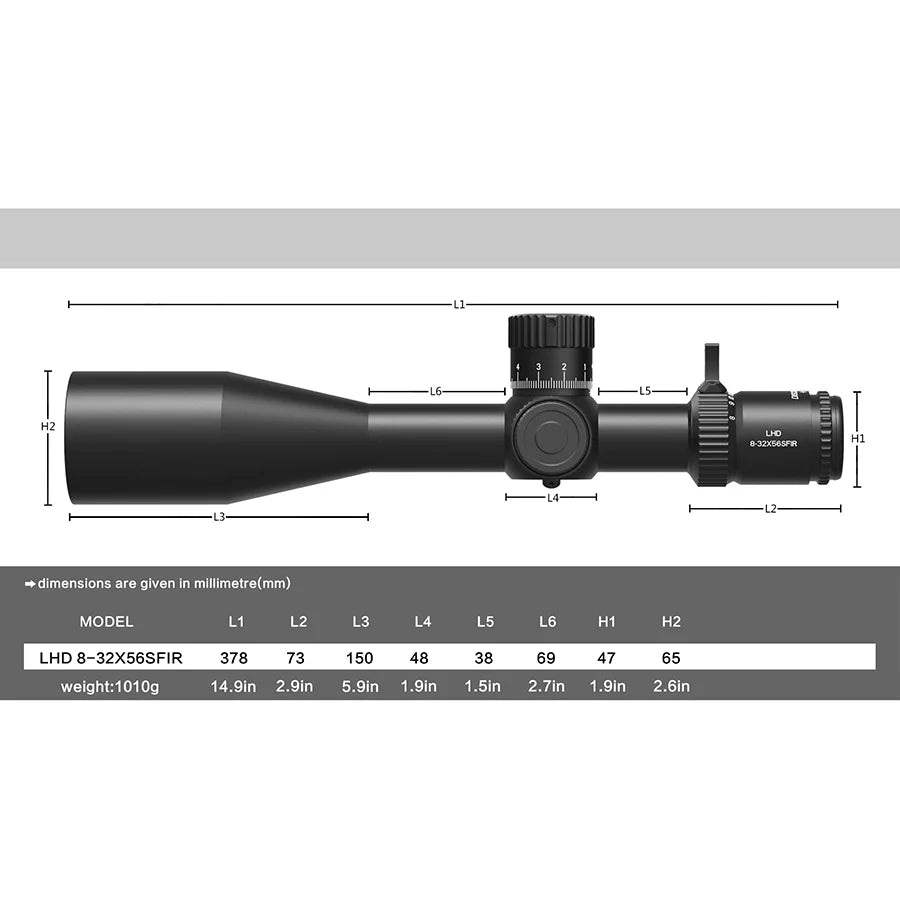 MIRA TELESCOPICA DISCOVERYOPT LHD 8-32X56