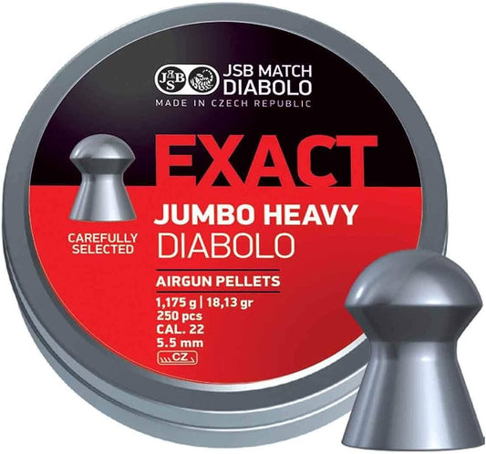 DIABOLOS JSB EXACT JUMBO HEAVY .22 X 250 (18.13GR)