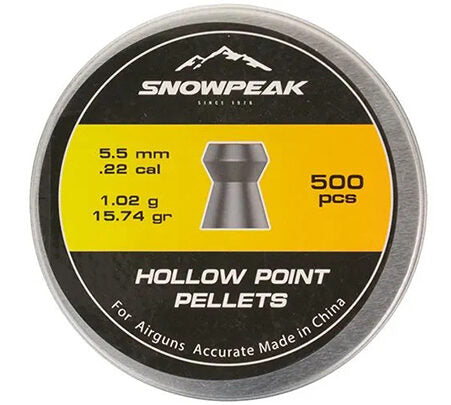 DIABOLOS SNOWPEAK HOLLOW POINTED .22X500 (15.74GR)