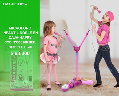 Microfono infantil doble en caja