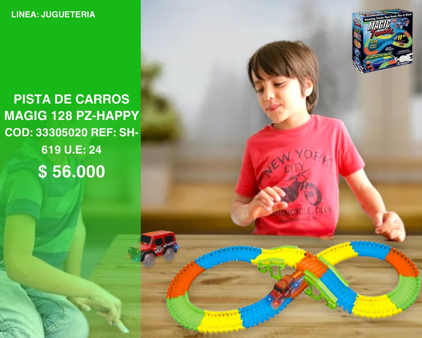 Pista de carros magia 128pz