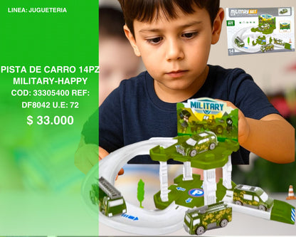 Pista de carro 14 pz military