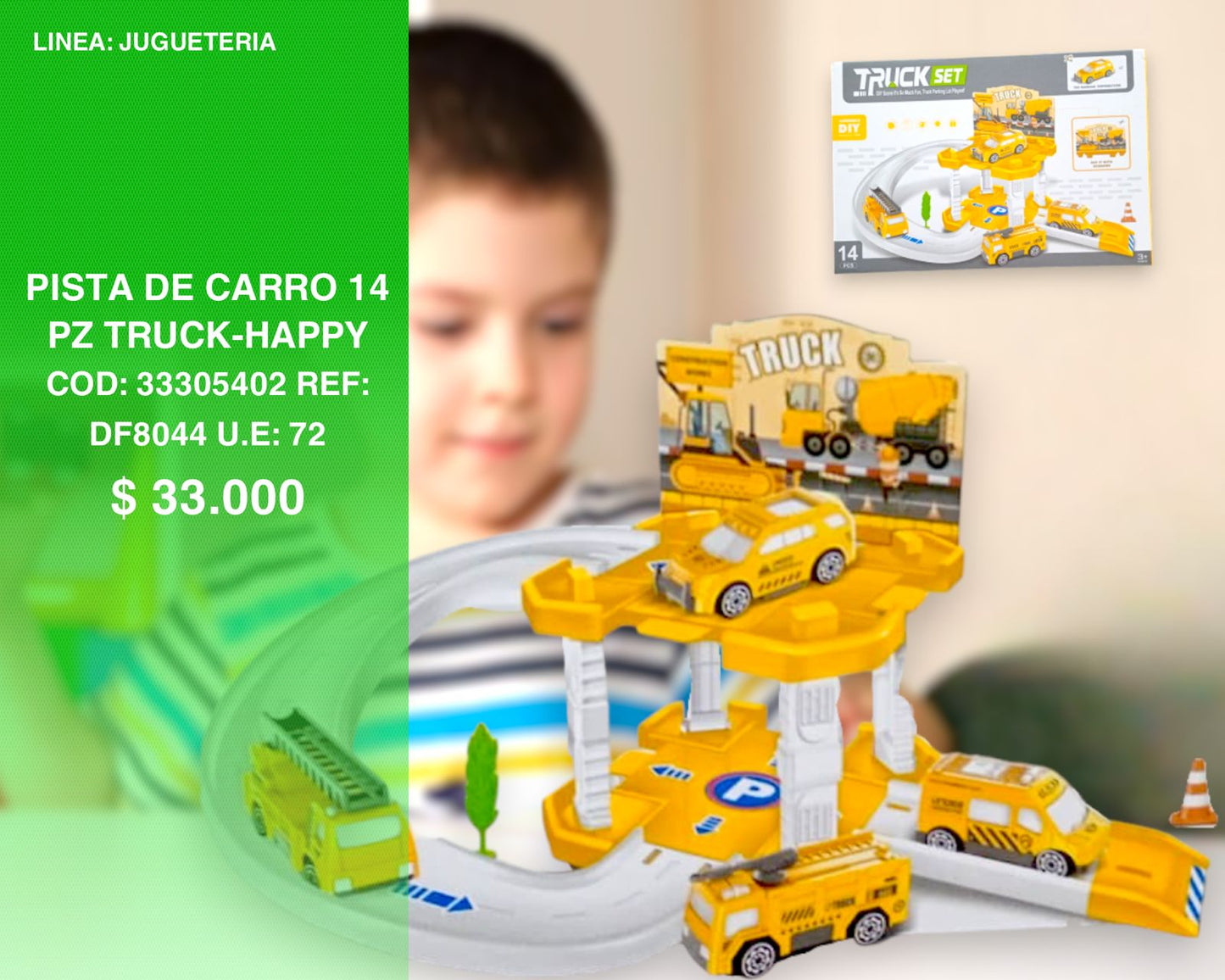 Pista de carro 14 pz truck