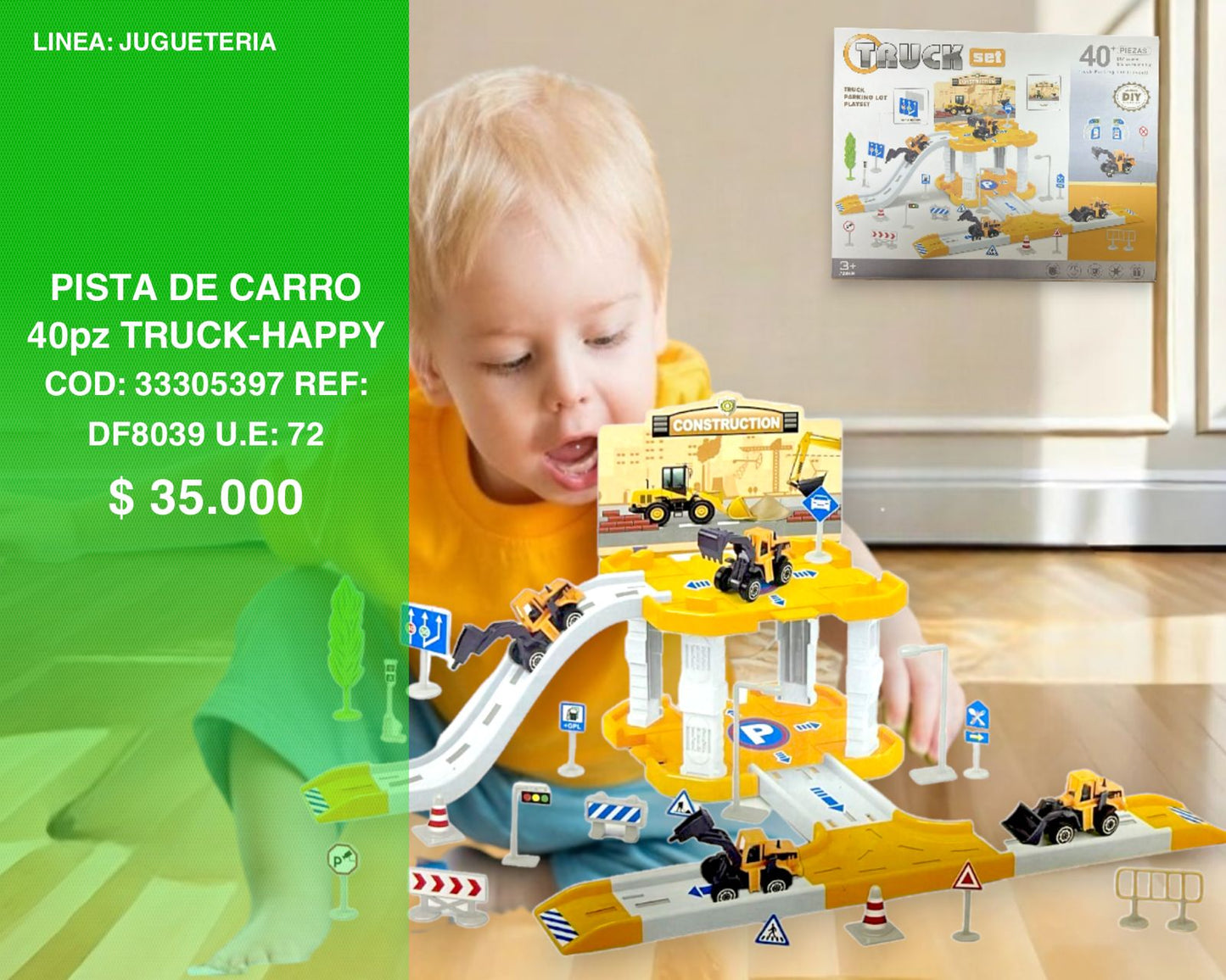 Pista de carro 40 pz truck