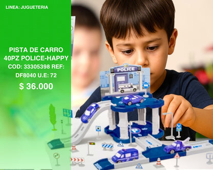 Pista de carro 40 pz police