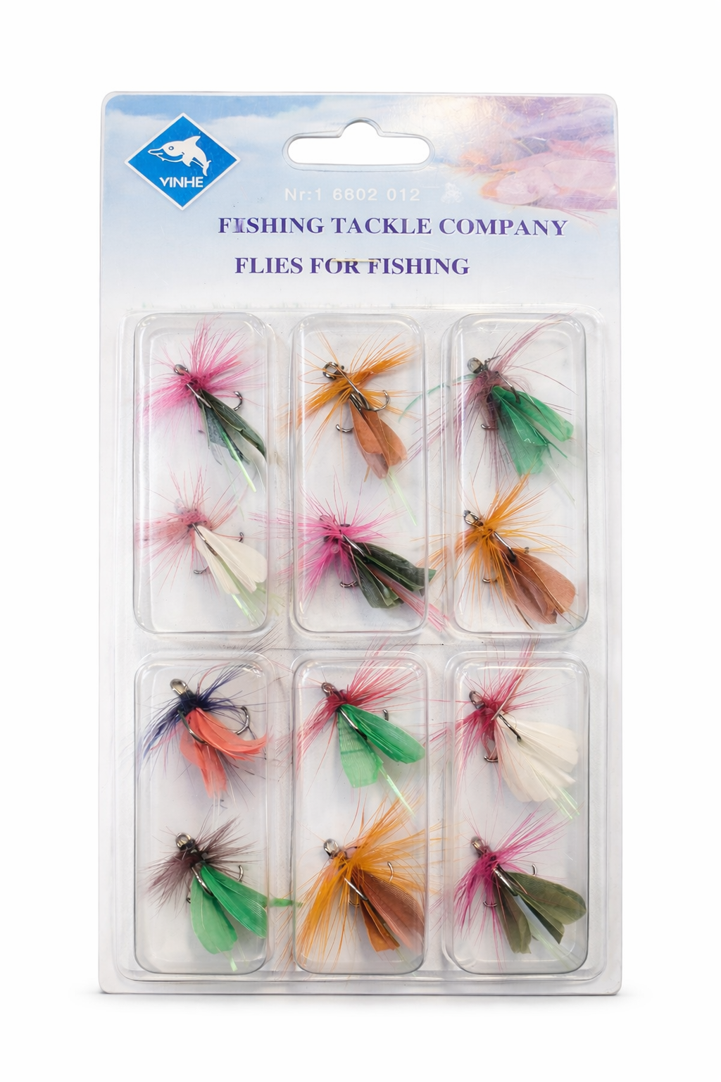 Paquete de 12 señuelos de pesca con mosca artificiales de marca Yinhe